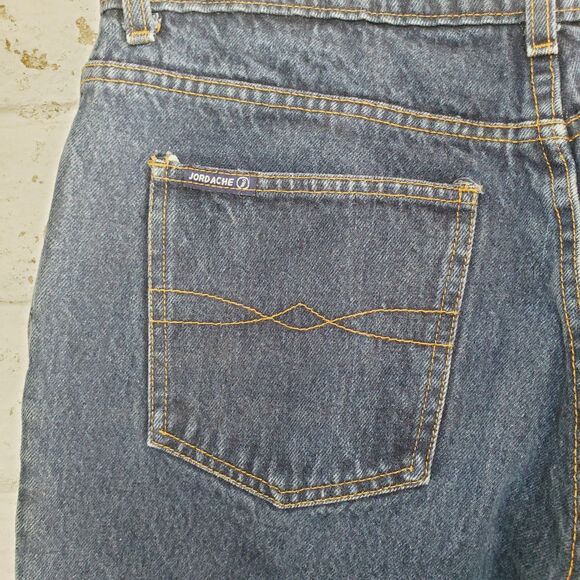 VTG JORDACHE WOMENS WIDE LEG JEANS Retro Denim Long Jeans Tall SZ 13/14 - Picture 10 of 13
